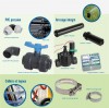 All types of fittings, tubing, elbows and valves PVC Pressure +